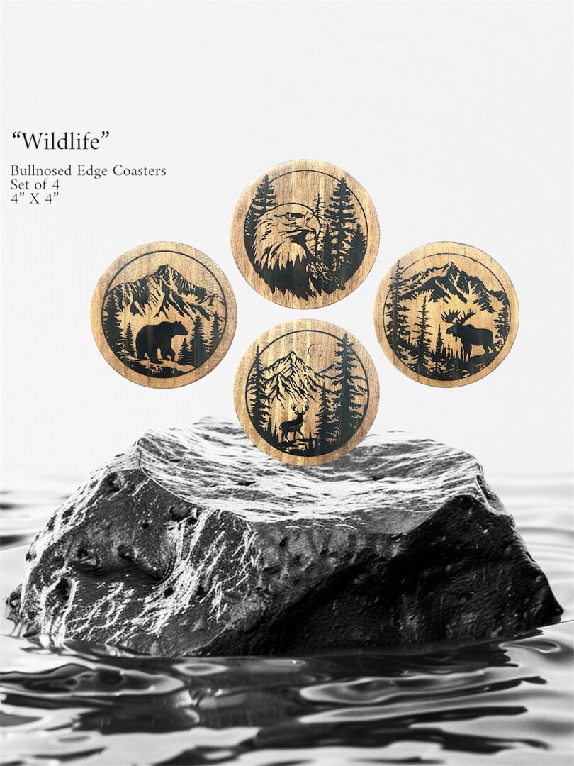 Wood-burned Coasters, Bullnosed Edge | MakerPlace by Michaels Wood-burned Coasters, Bullnosed Edge | MakerPlace by Michaels